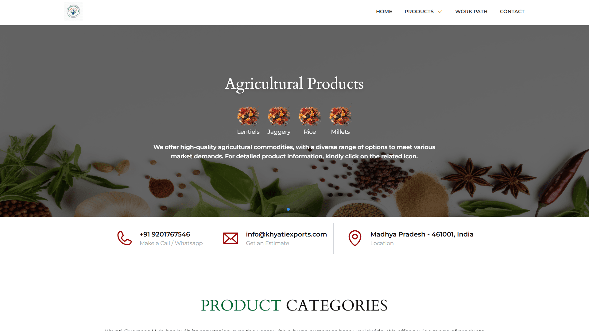 Khyati Overseas Hub website preview