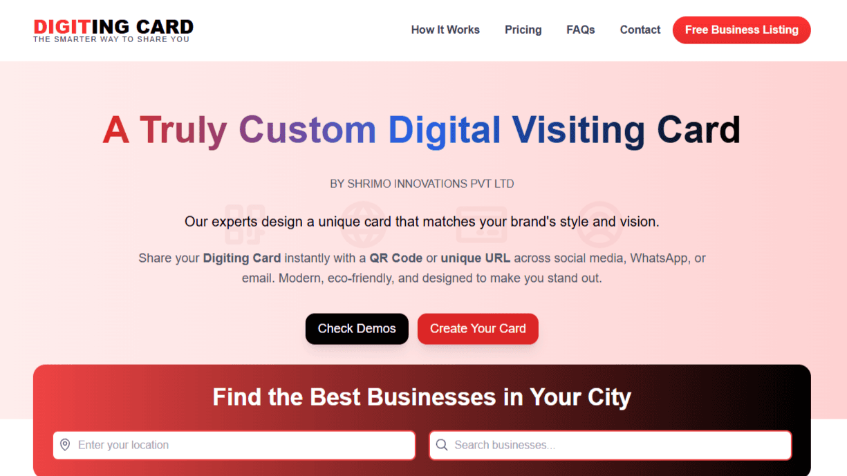 Digiting Card product example